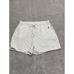 Capsule Natural Beige Old Navy Flax High Rise Linen Blend Shorts L Elastic Waist